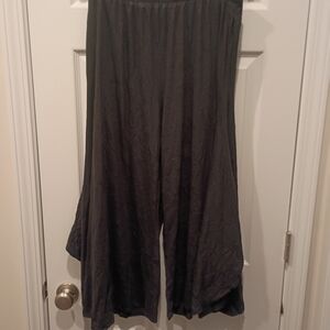 Elegant Charcoal Wide-Leg Pants